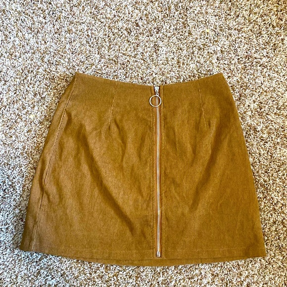 SHEIN Dresses & Skirts - Corduroy zipper front mini skirt